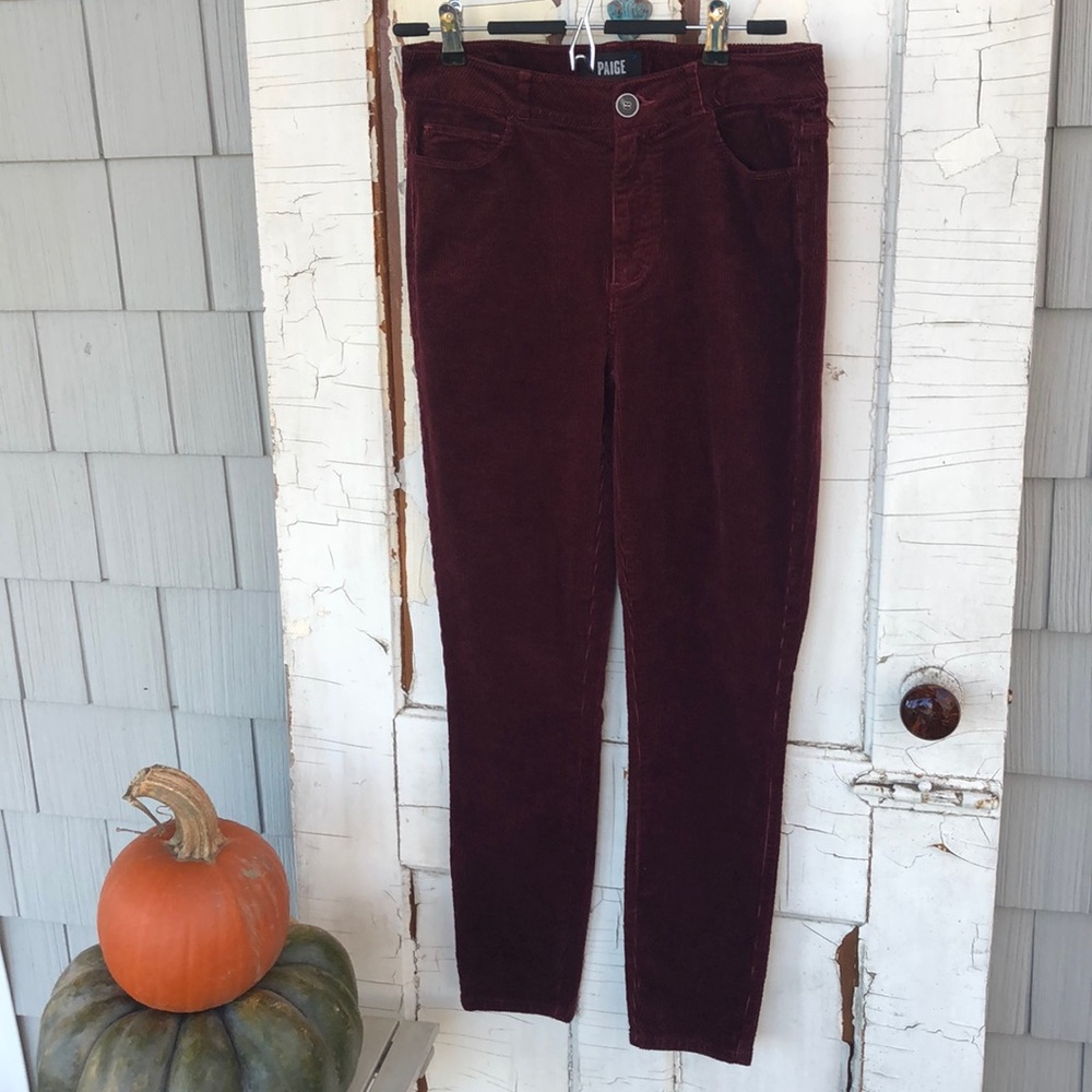 Paige Hoxton Slim Burgundy Corduroy